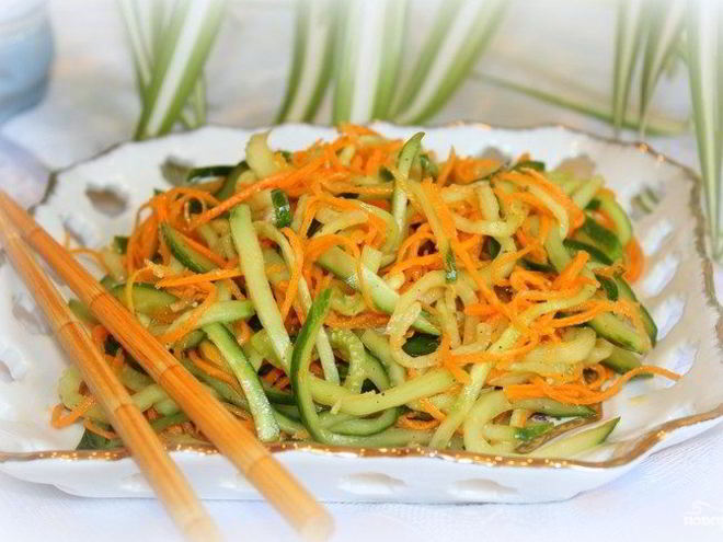 Рецепт огурцов по-корейски на зиму