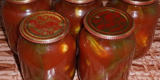 Огурцы в томате на зиму