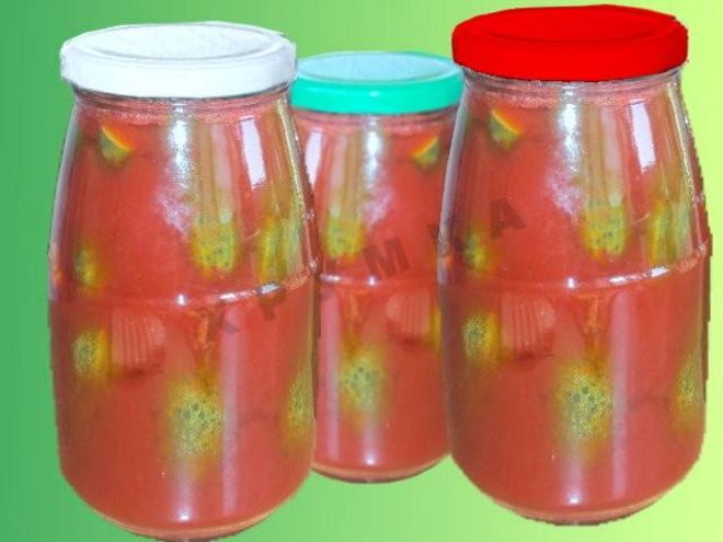 Рецепт огурцов в томатной заливке на зиму