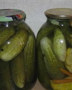 Патиссоны, консервированные с огурцами