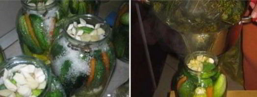 патиссоны, консервированные с огурцами. Шаг 3