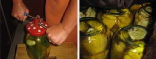 патиссоны, консервированные с огурцами. Шаг 4