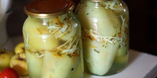 Перец, фаршированный капустой на зиму