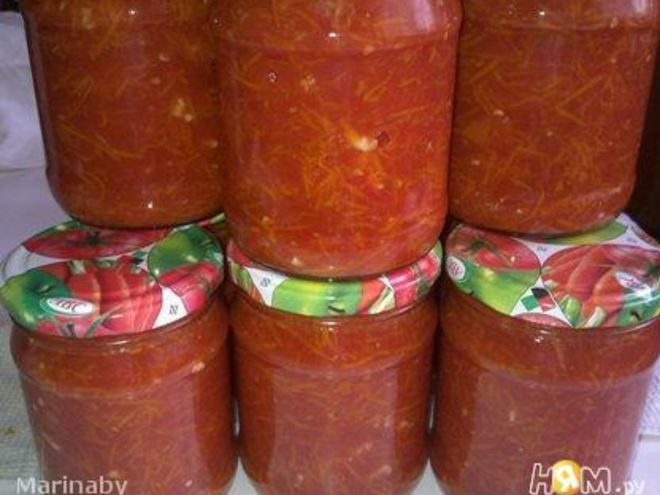 Рецепт приправы из томатов и моркови