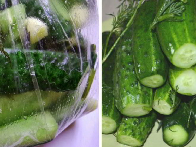 Рецепт малосольных огурцов в пакете