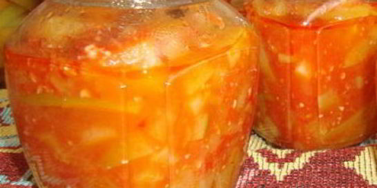 Тещин язык из кабачков на зиму