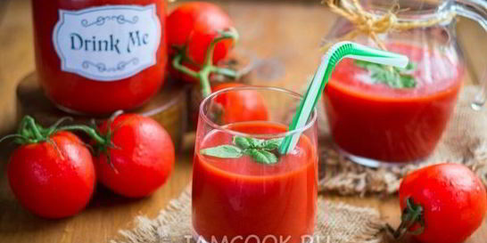 Томатный сок в блендере на зиму