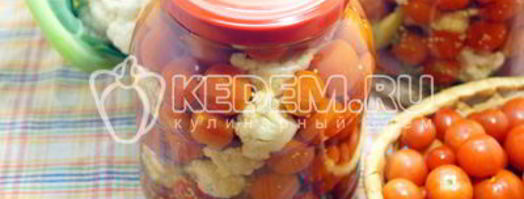 цветная капуста с помидорами на зиму. Шаг 11