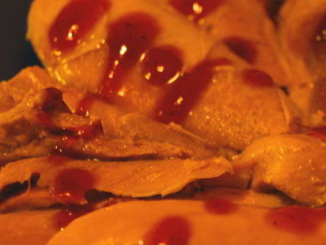 Рецепт индейки с брусничным вареньем