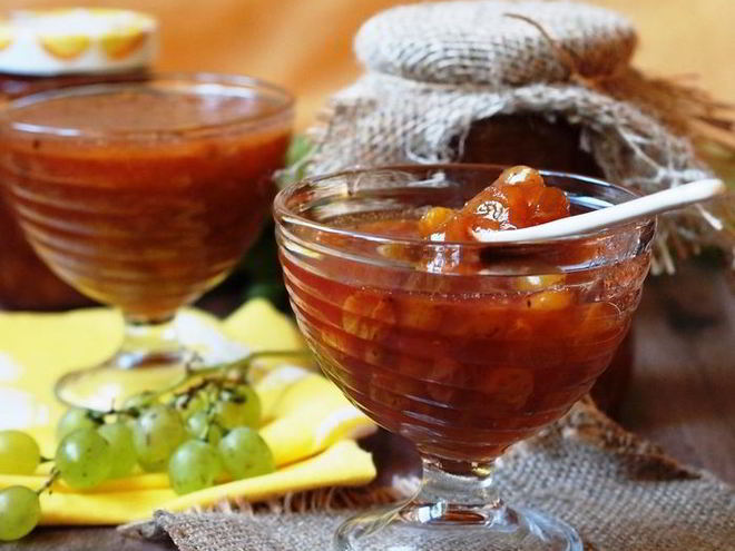 Рецепт конфитюра из мелкого зеленого винограда