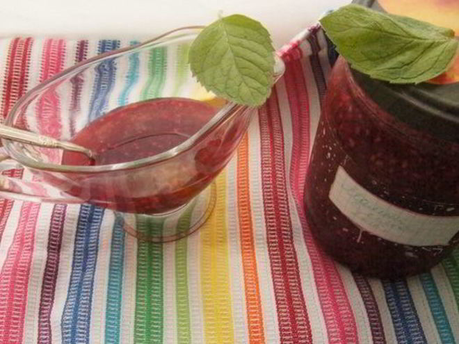 Рецепт малинового варенья с мятой
