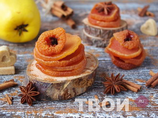 Рецепт цукатов из айвы