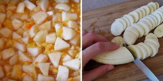 Варенье из бананов и яблок