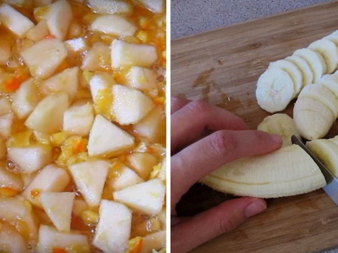 Рецепт варенья из бананов и яблок