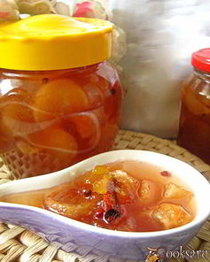 Варенье из инжирного персика с лимоном и розовым перцем