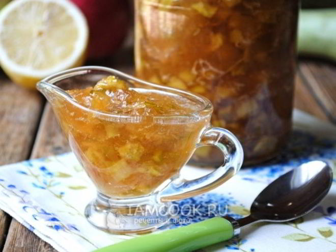 Рецепт варенья из кабачков с яблоками