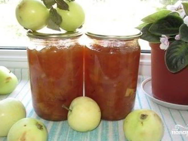 Рецепт варенья из яблок белый налив дольками