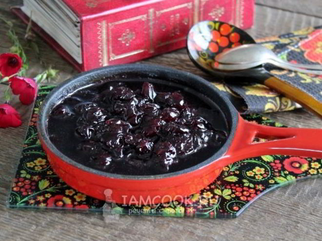 Рецепт варенья из замороженной вишни на сковороде