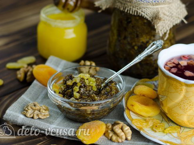 Рецепт витаминной смеси из сухофруктов