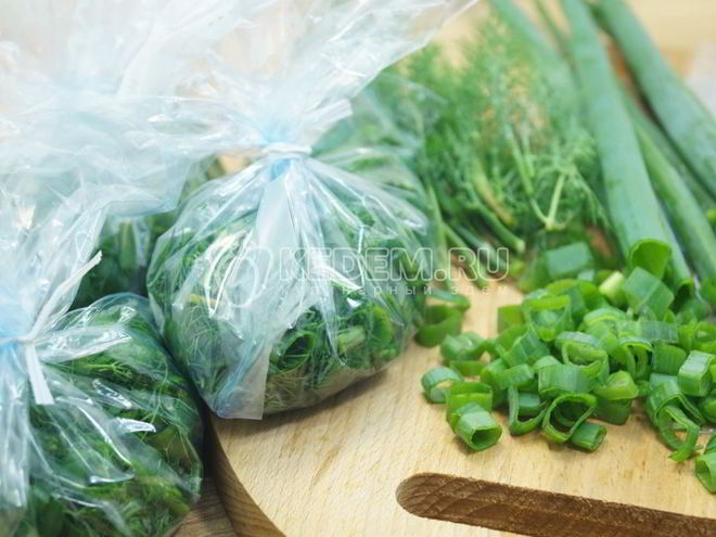 Рецепт заморозки зелени на зиму