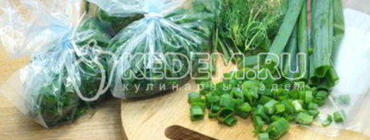 заморозка зелени на зиму. Шаг 7
