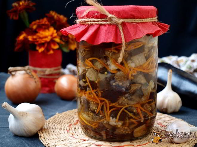 Рецепт запеченных баклажанов с морковью на зиму