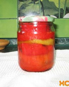 Жареный болгарский перец, закрытый на зиму