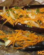 Баклажаны с морковью по-корейски