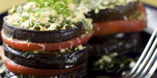 Башенки из баклажанов