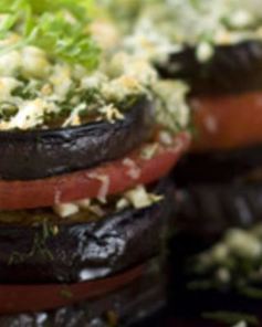 Башенки из баклажанов