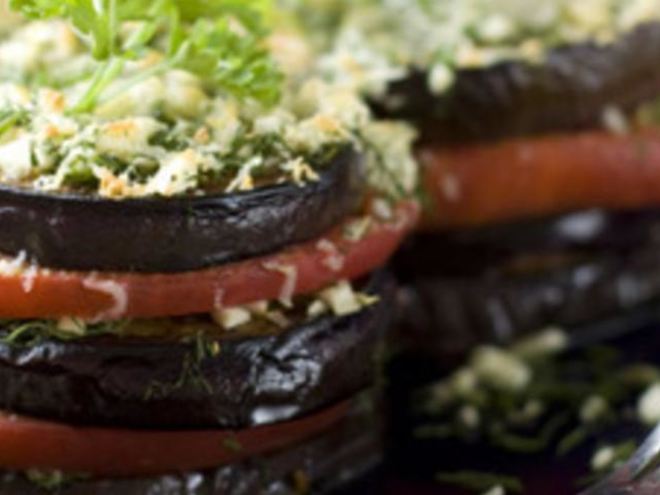 Рецепт башенок из баклажанов