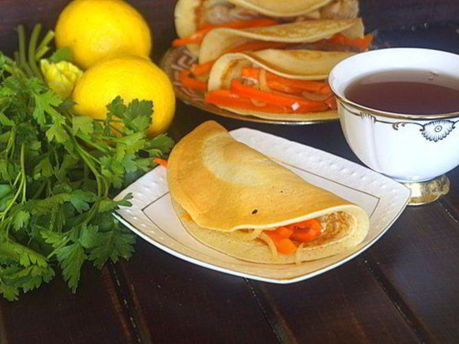 Рецепт блинчиков по мотивам такос