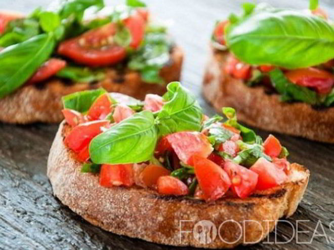 Рецепт брускетты с помидорами