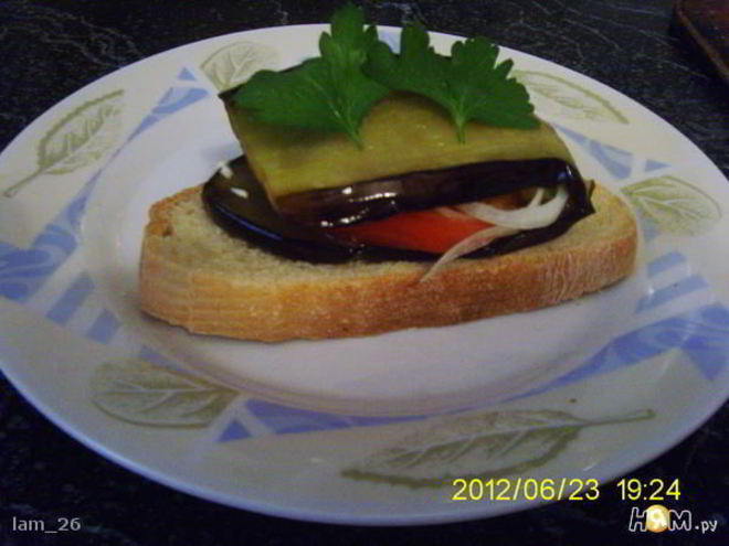 Рецепт бутерброда из баклажана