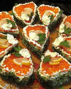 Бутерброд с рыбной икрой