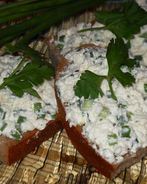 Бутербродная масса с сыром и зеленью