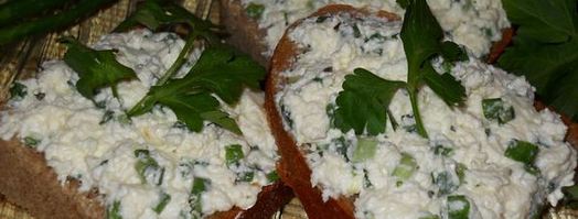 бутербродная масса с сыром и зеленью. Шаг 4