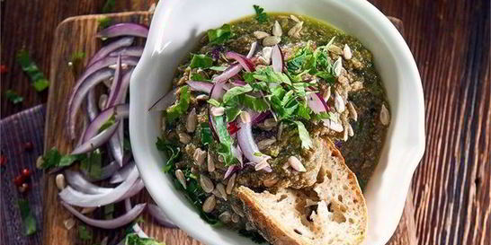 Бутербродная паста из зеленой чечевицы