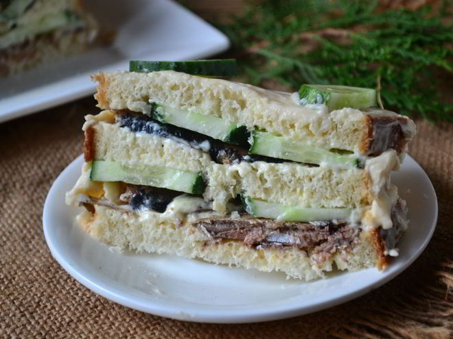 Рецепт бутербродного торта