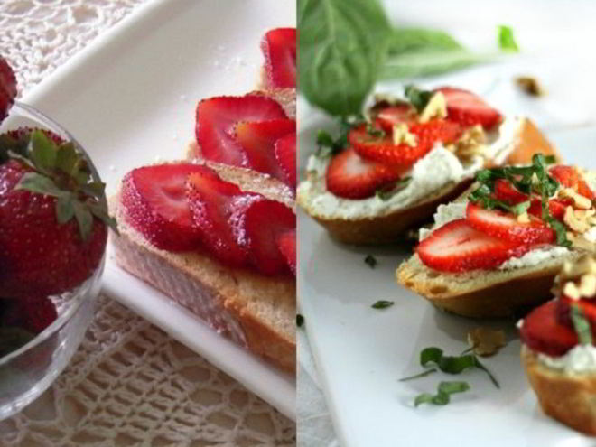 Рецепт бутербродов с клубникой