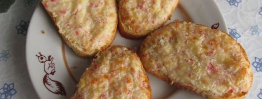 бутерброды с крабовыми палочками и сыром. Шаг 5