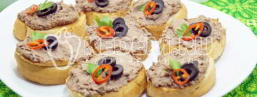бутерброды с паштетом из куриной печени. Шаг 13