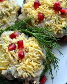 Бутерброды с пастой из сельди