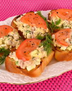 Бутерброды с печенью трески и сыром