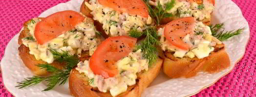 бутерброды с печенью трески и сыром. Шаг 5