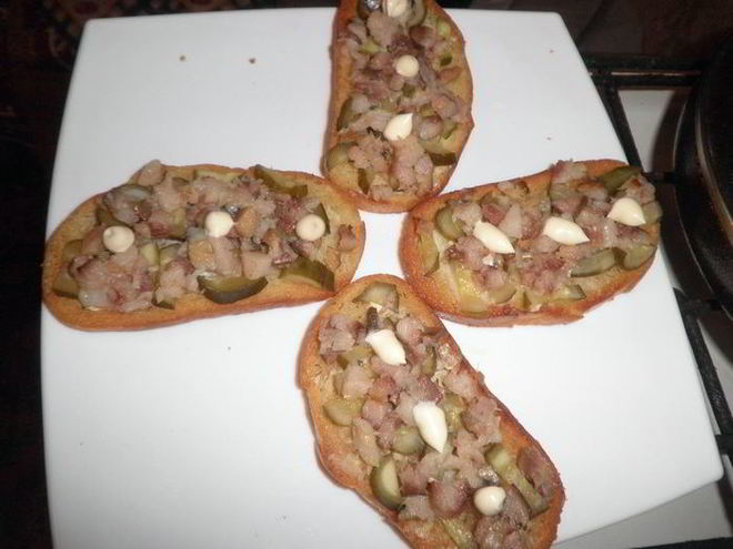 Рецепт бутербродов с сельдью