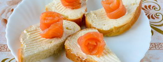 бутерброды с семгой и сыром. Шаг 2