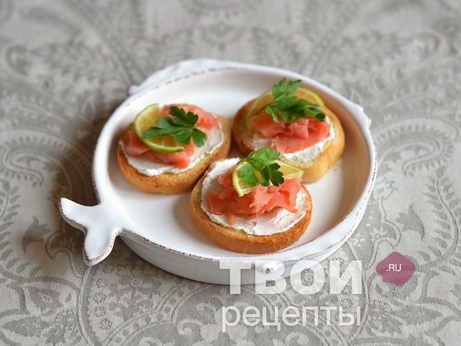 Рецепт бутербродов с семгой