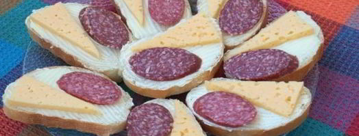 бутерброды с сыром и колбасой. Шаг 5