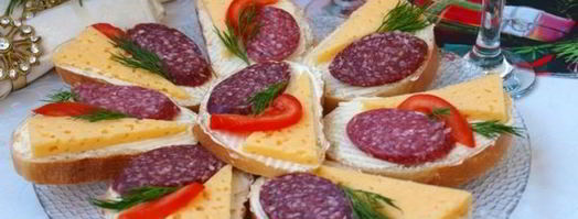 бутерброды с сыром и колбасой. Шаг 6